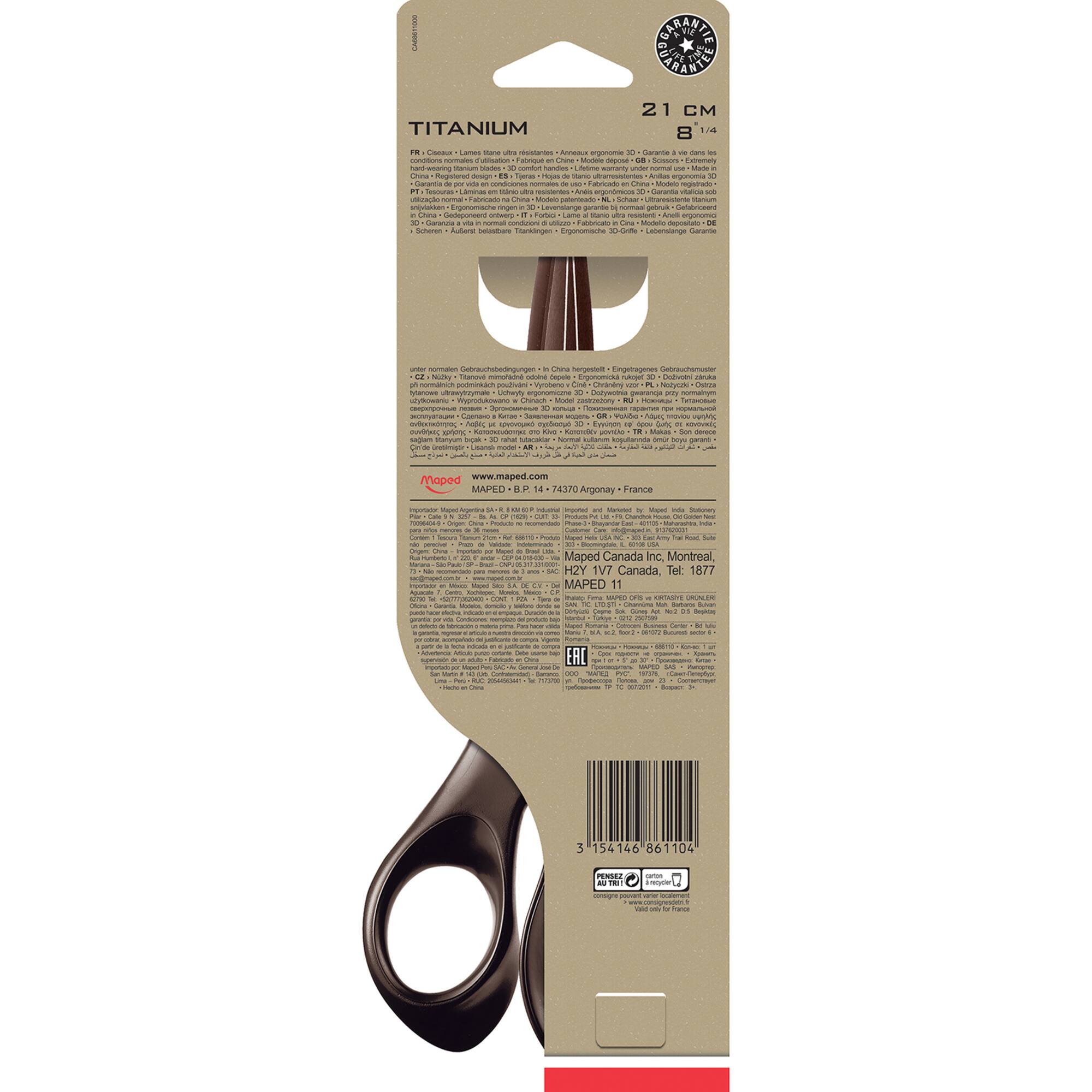 Maped® 8.5" Expert Titanium Scissors, 3ct.